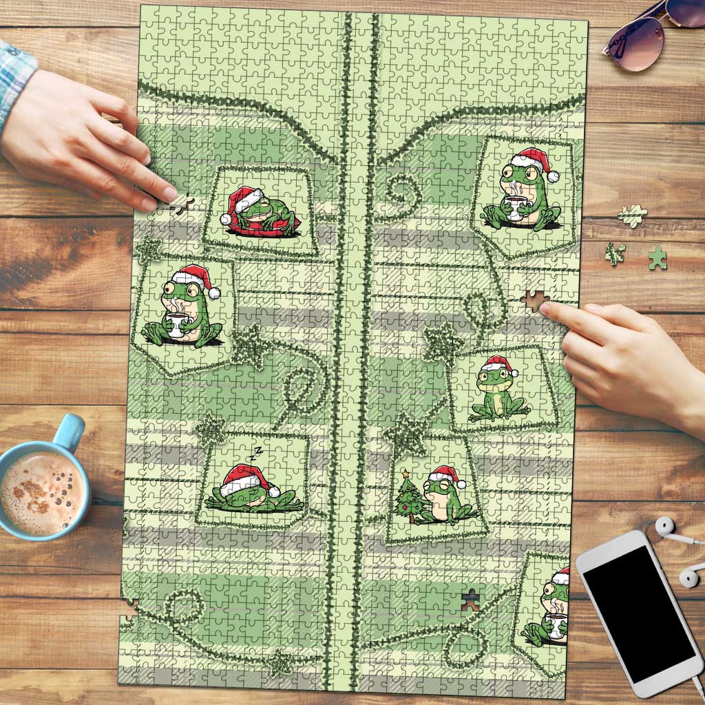 Western Yoke Puzzle Frog Christmas Cute Style - Wonder Print Shop