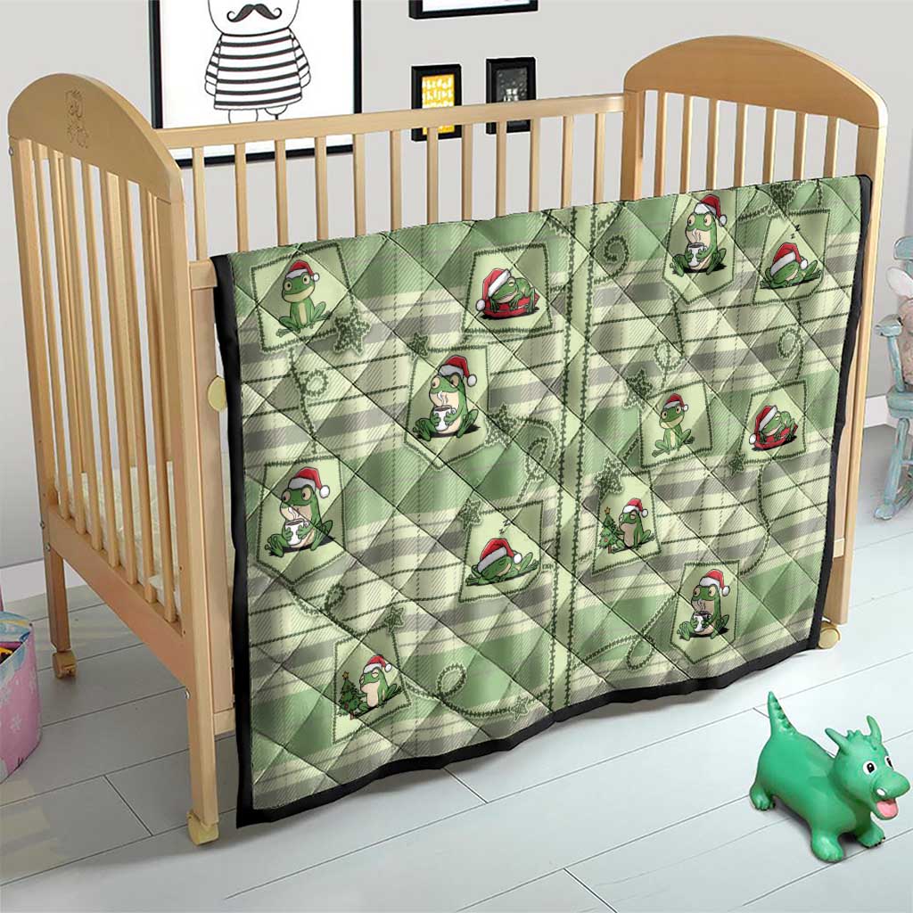 Western Yoke Quilt Frog Christmas Cute Style - Wonder Print Shop