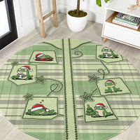 Western Yoke Round Carpet Frog Christmas Cute Style - Wonder Print Shop