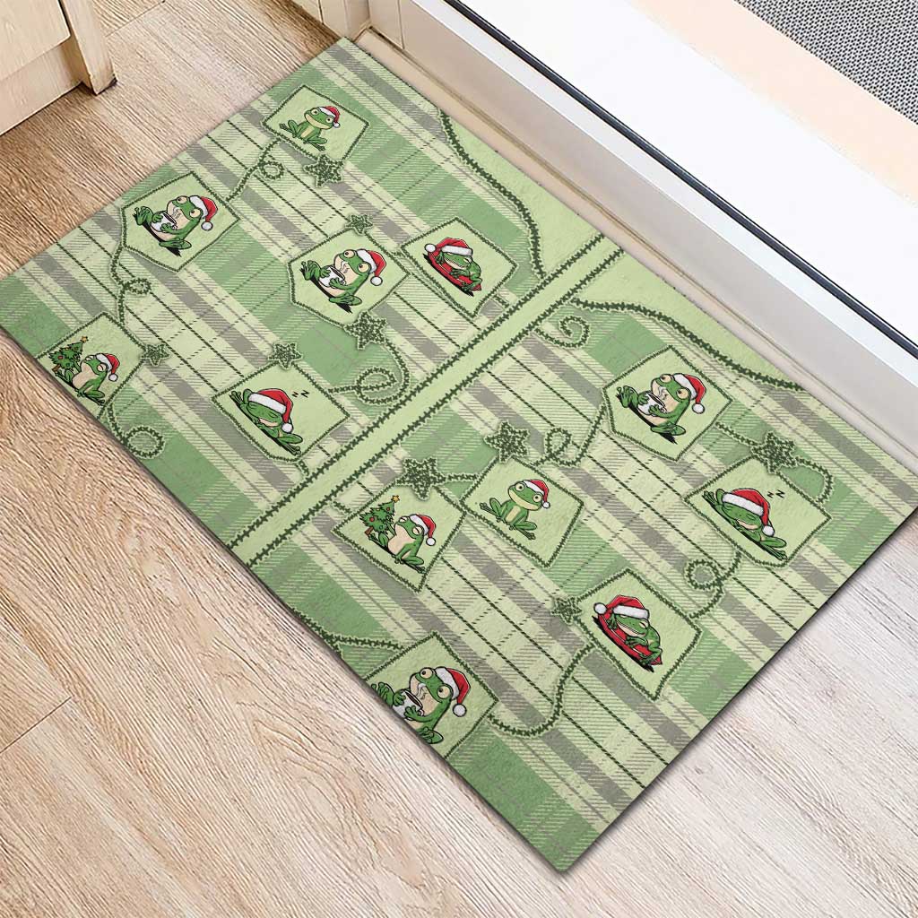 Western Yoke Rubber Doormat Frog Christmas Cute Style - Wonder Print Shop