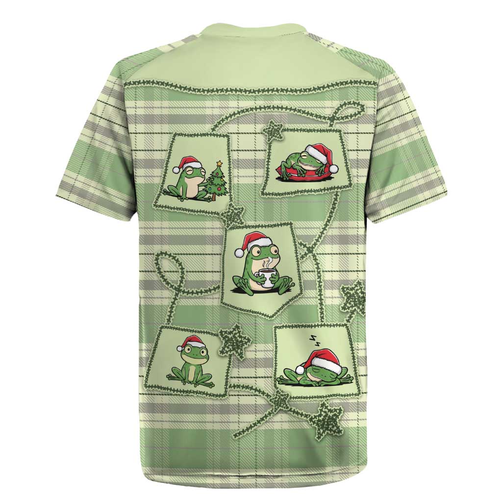 Western Yoke Rugby Jersey Frog Christmas Cute Style - Wonder Print Shop