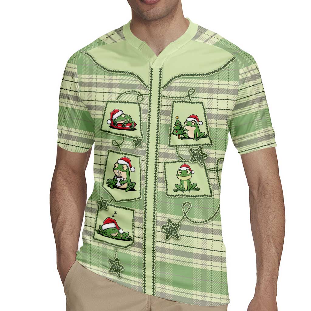 Western Yoke Rugby Jersey Frog Christmas Cute Style - Wonder Print Shop