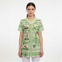 Western Yoke Scrub Top Frog Christmas Cute Style - Wonder Print Shop