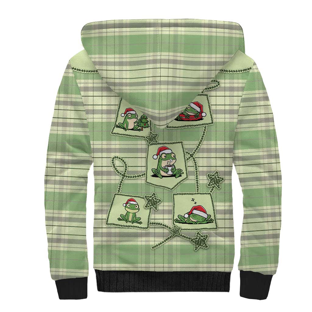 Western Yoke Sherpa Hoodie Frog Christmas Cute Style - Wonder Print Shop