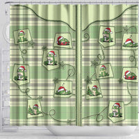 Western Yoke Shower Curtain Frog Christmas Cute Style - Wonder Print Shop
