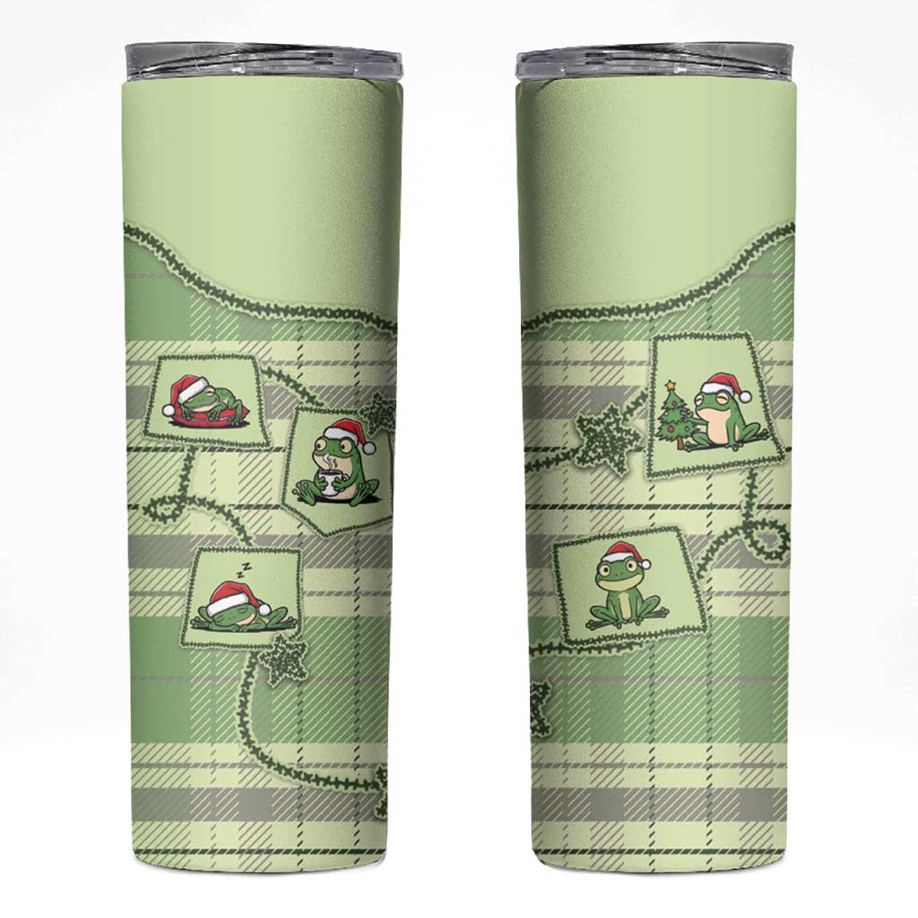 Western Yoke Skinny Tumbler Frog Christmas Cute Style - Wonder Print Shop