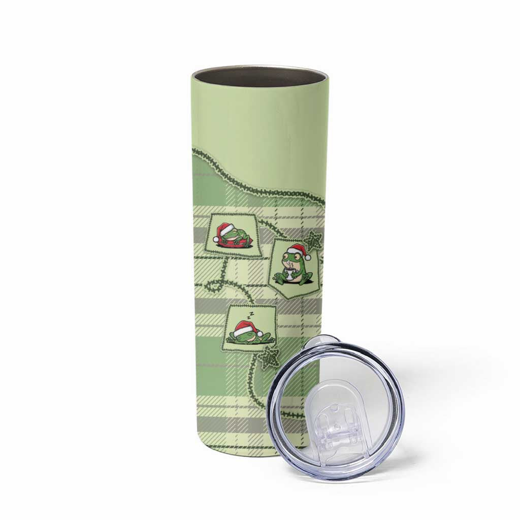 Western Yoke Skinny Tumbler Frog Christmas Cute Style - Wonder Print Shop