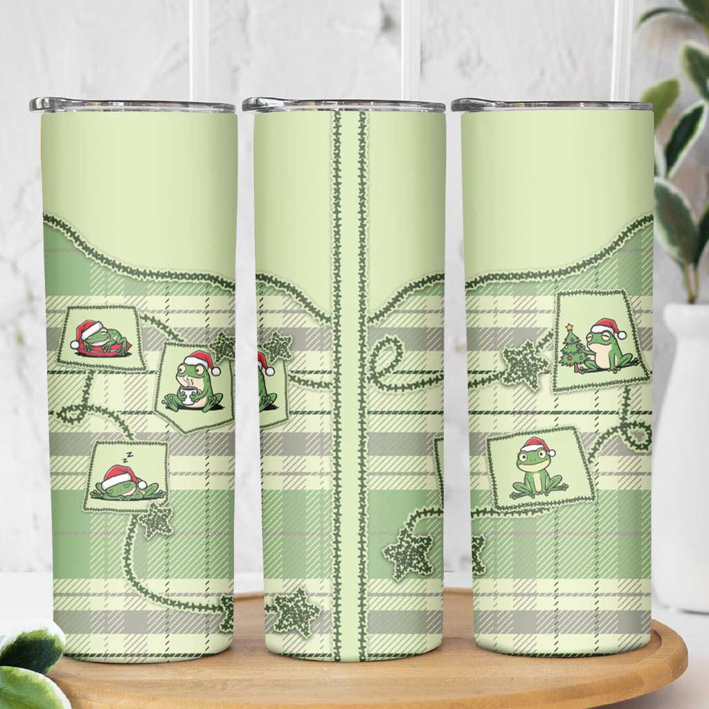 Western Yoke Skinny Tumbler Frog Christmas Cute Style - Wonder Print Shop