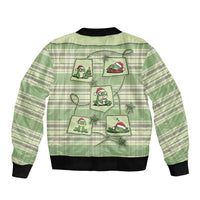 Western Yoke Sleeve Zip Bomber Jacket Frog Christmas Cute Style - Wonder Print Shop