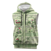 Western Yoke Sleeveless Hoodie Frog Christmas Cute Style - Wonder Print Shop