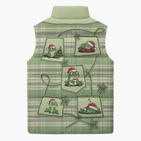 Western Yoke Sleeveless Puffer Jacket Frog Christmas Cute Style - Wonder Print Shop