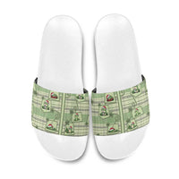 Western Yoke Slide Sandals Frog Christmas Cute Style - Wonder Print Shop