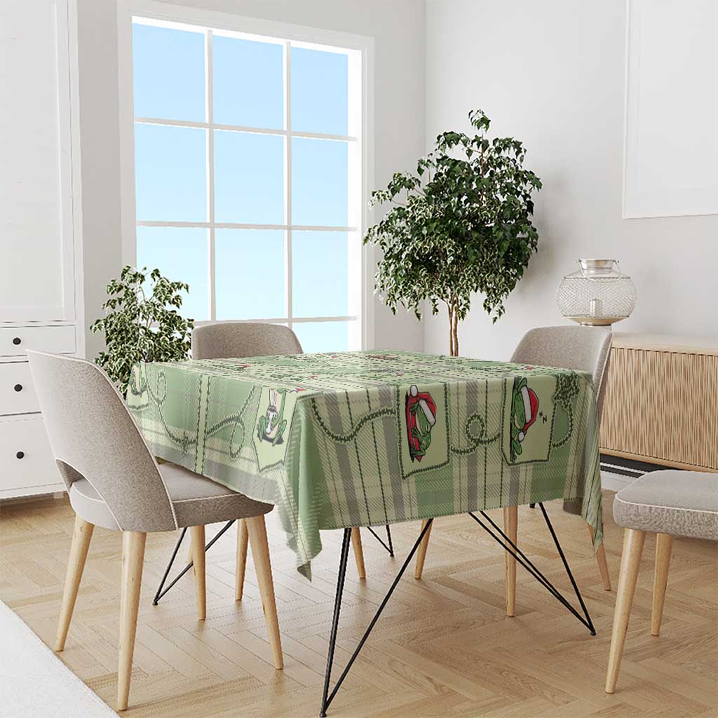 Western Yoke Tablecloth Frog Christmas Cute Style - Wonder Print Shop