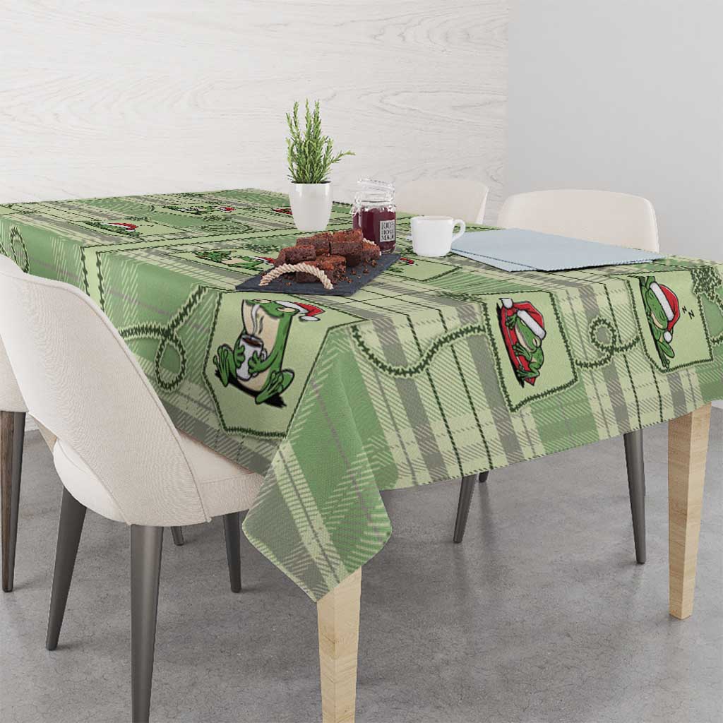 Western Yoke Tablecloth Frog Christmas Cute Style - Wonder Print Shop