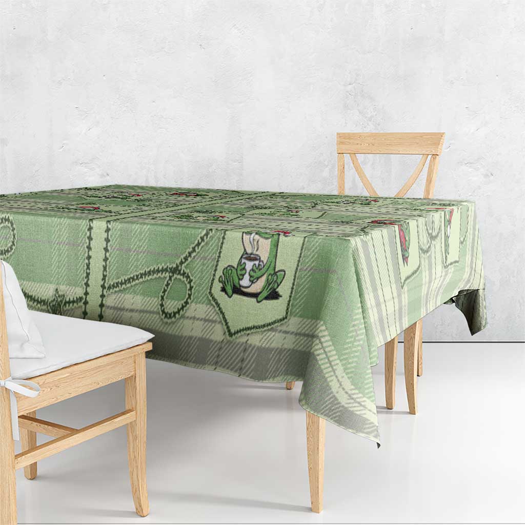 Western Yoke Tablecloth Frog Christmas Cute Style - Wonder Print Shop