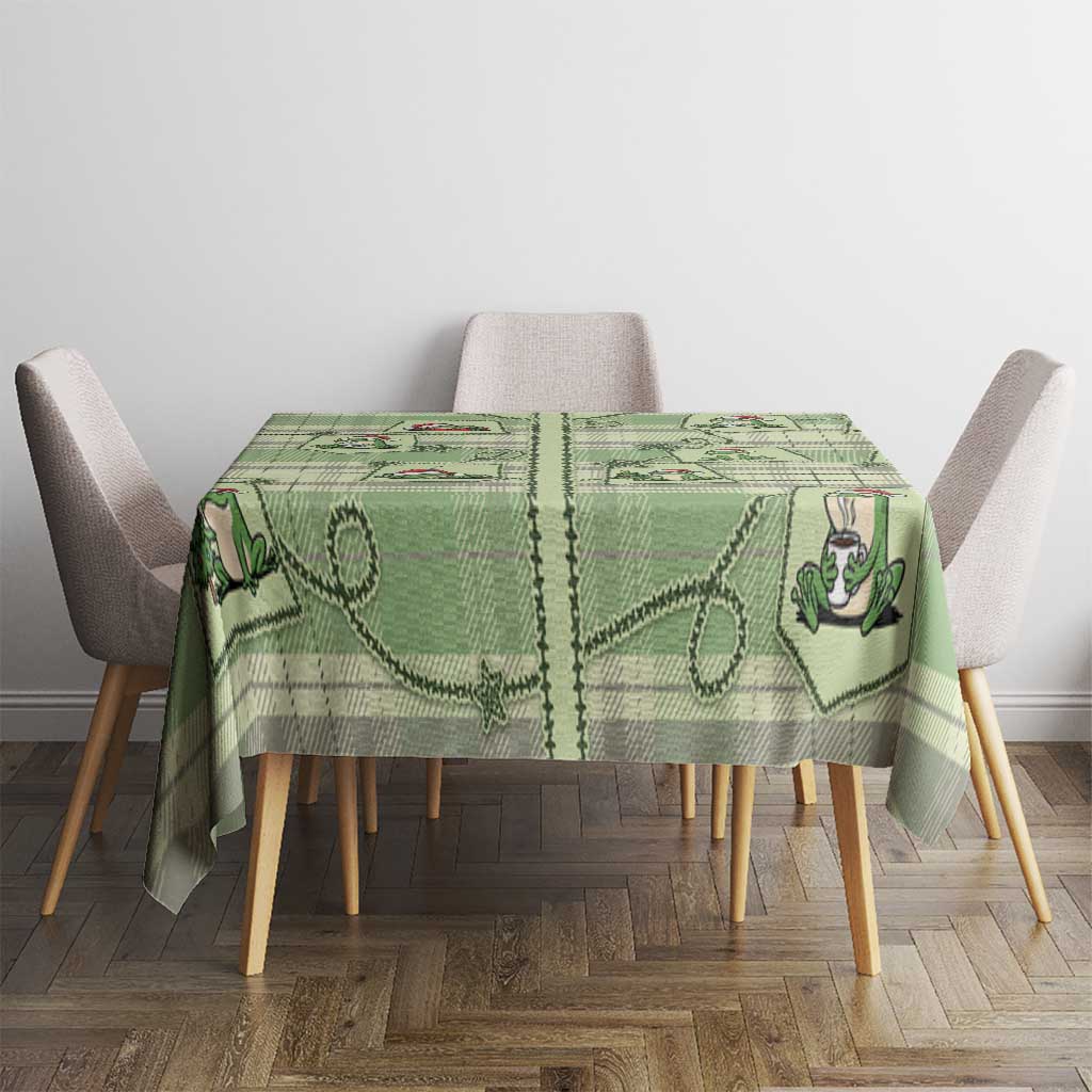 Western Yoke Tablecloth Frog Christmas Cute Style - Wonder Print Shop
