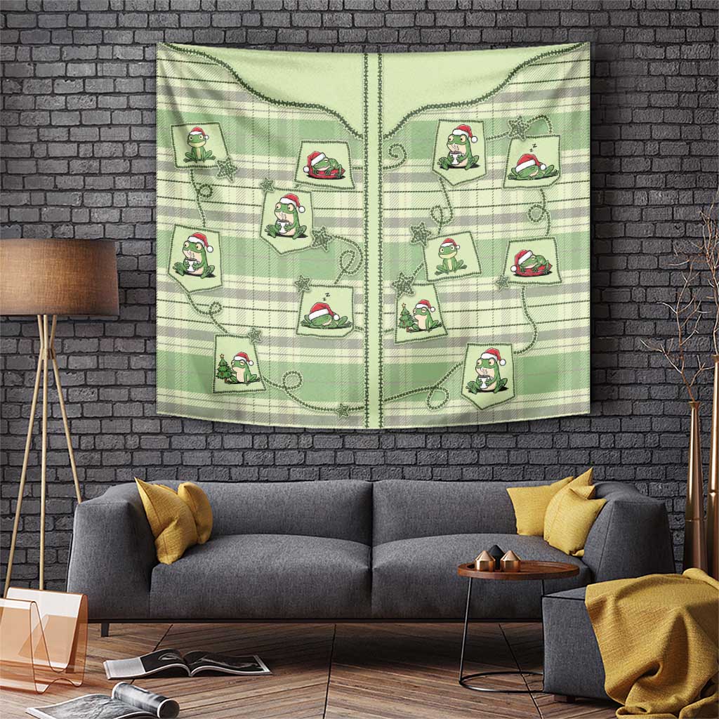 Western Yoke Tapestry Frog Christmas Cute Style - Wonder Print Shop