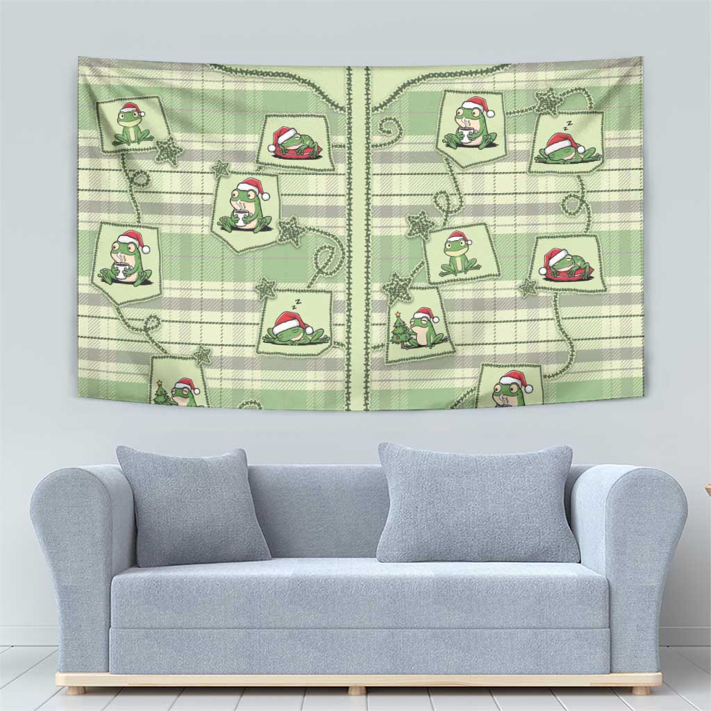 Western Yoke Tapestry Frog Christmas Cute Style - Wonder Print Shop