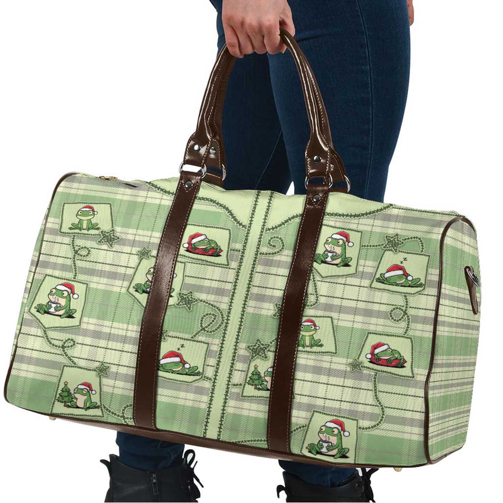 Western Yoke Travel Bag Frog Christmas Cute Style - Wonder Print Shop