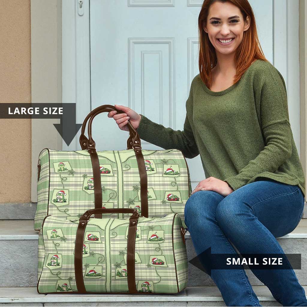 Western Yoke Travel Bag Frog Christmas Cute Style - Wonder Print Shop