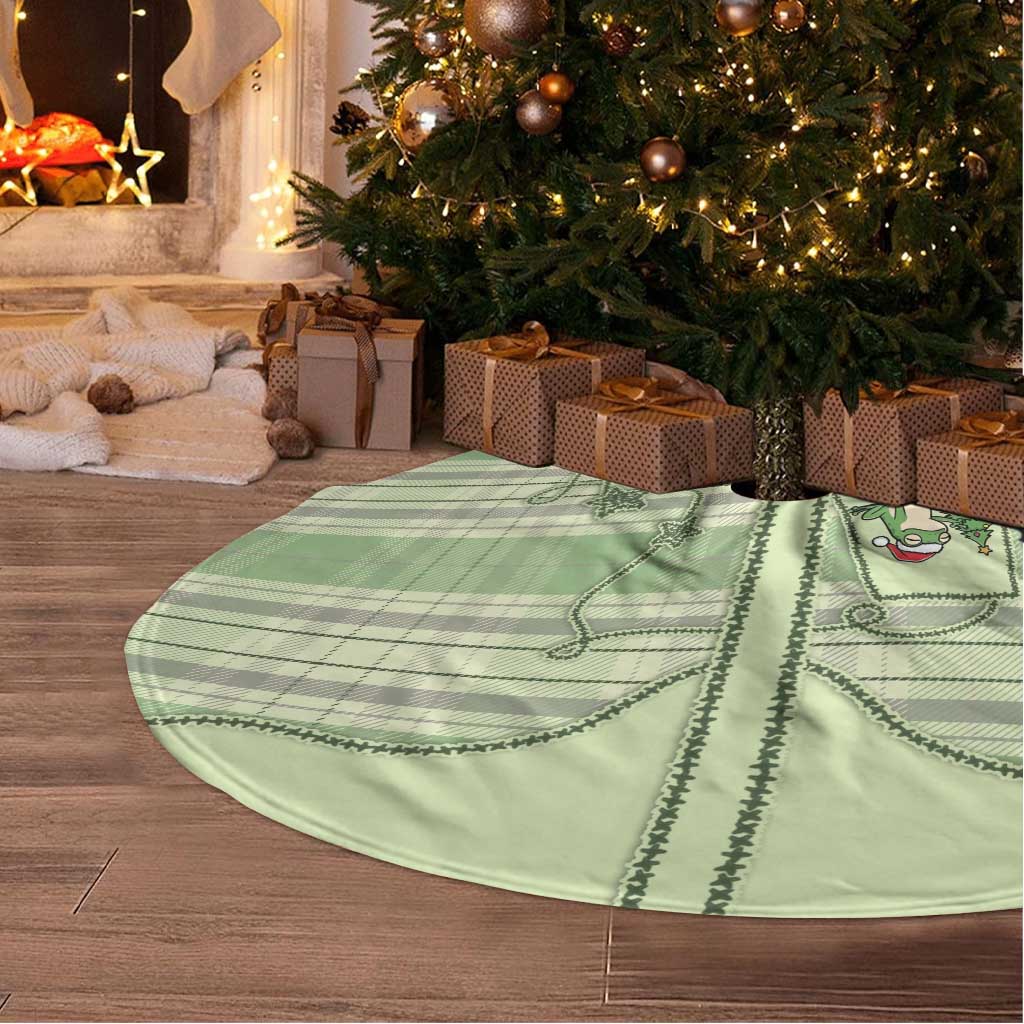 Western Yoke Tree Skirt Frog Christmas Cute Style - Wonder Print Shop