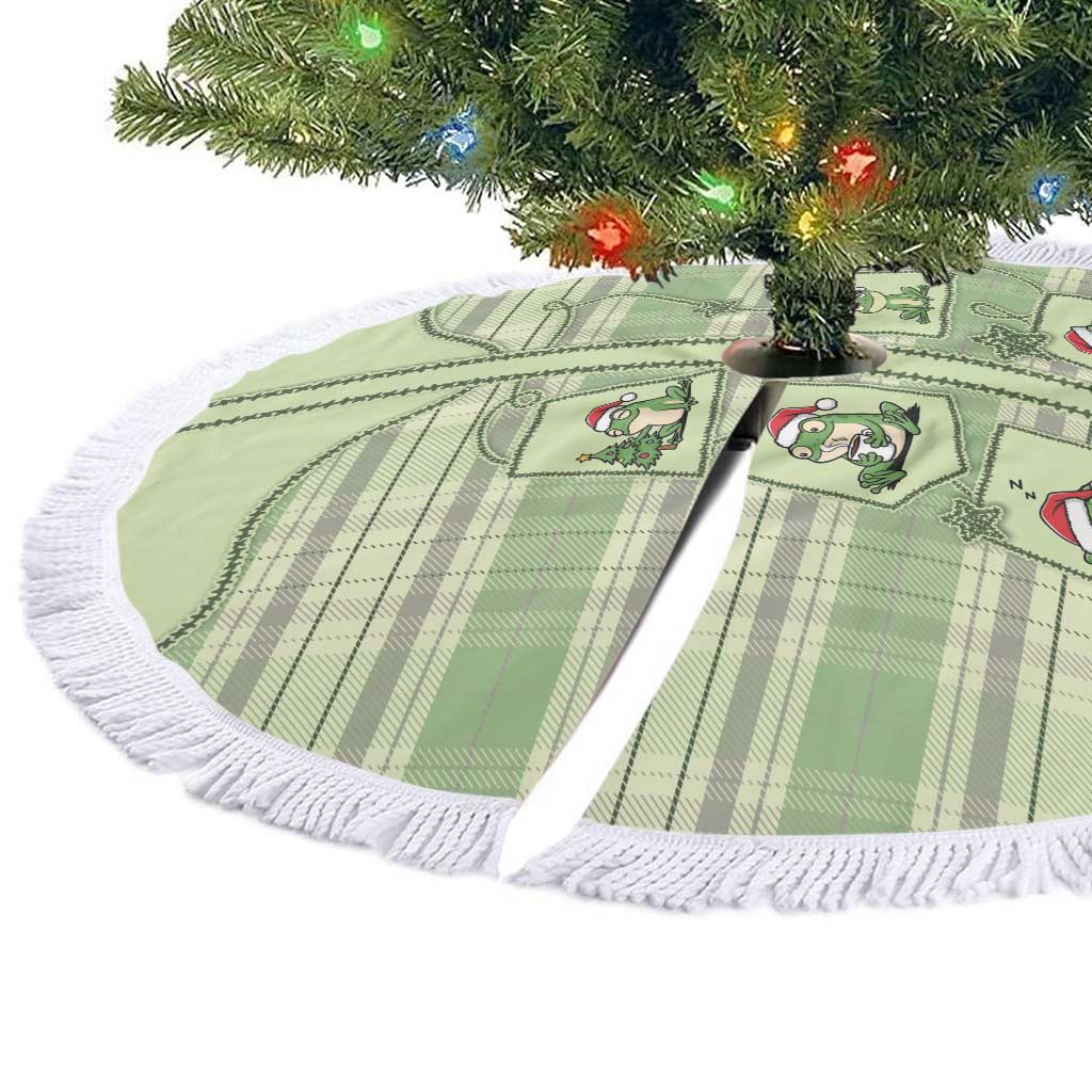 Western Yoke Tree Skirt Frog Christmas Cute Style - Wonder Print Shop