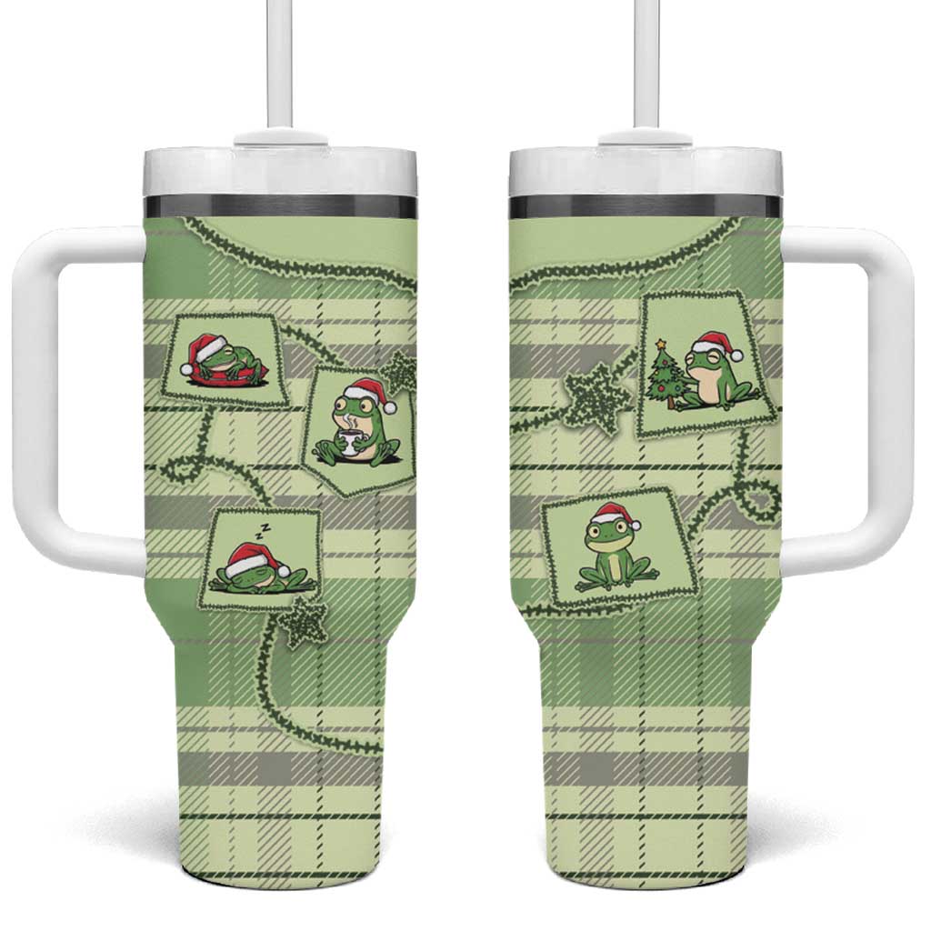 Western Yoke Tumbler With Handle Frog Christmas Cute Style - Wonder Print Shop