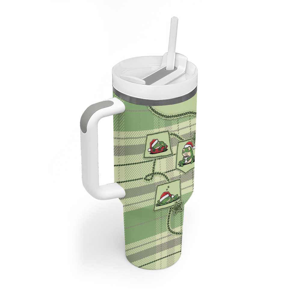 Western Yoke Tumbler With Handle Frog Christmas Cute Style - Wonder Print Shop