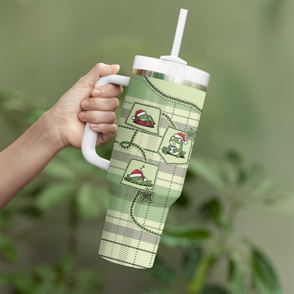 Western Yoke Tumbler With Handle Frog Christmas Cute Style - Wonder Print Shop