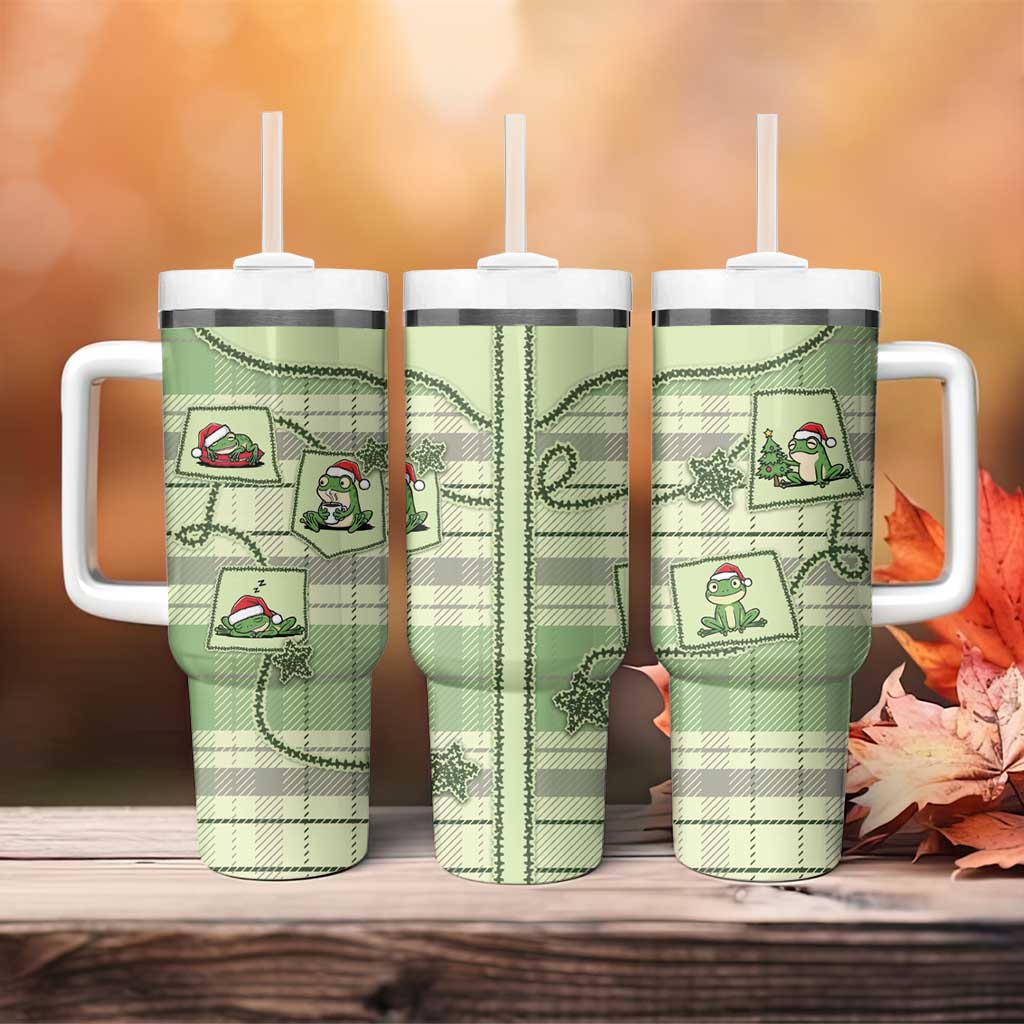 Western Yoke Tumbler With Handle Frog Christmas Cute Style - Wonder Print Shop