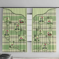 Western Yoke Window Curtain Frog Christmas Cute Style - Wonder Print Shop