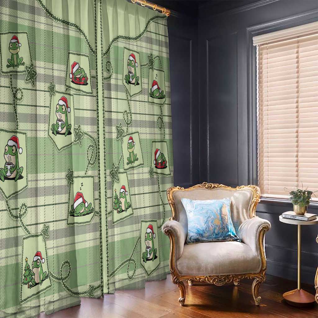 Western Yoke Window Curtain Frog Christmas Cute Style - Wonder Print Shop