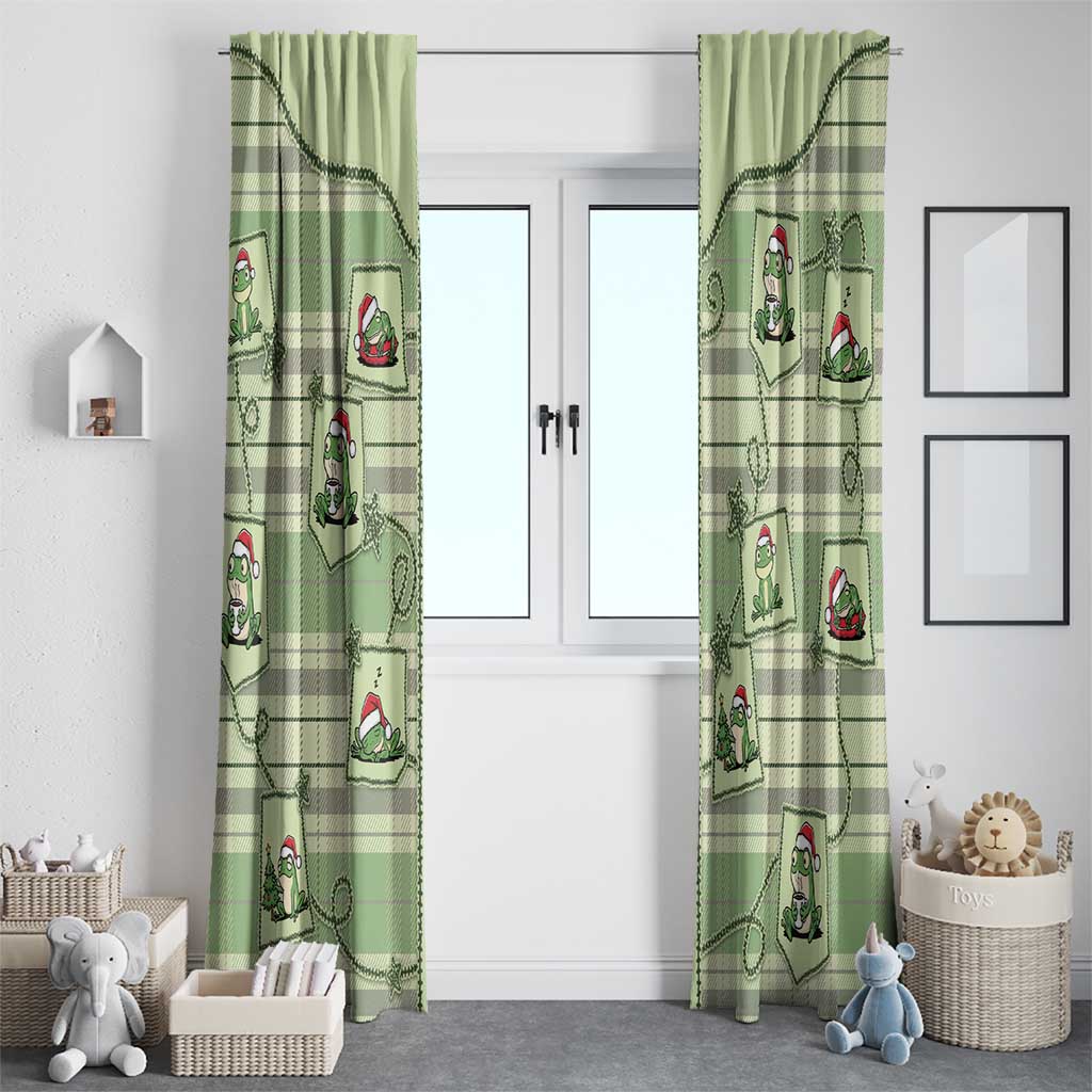 Western Yoke Window Curtain Frog Christmas Cute Style - Wonder Print Shop