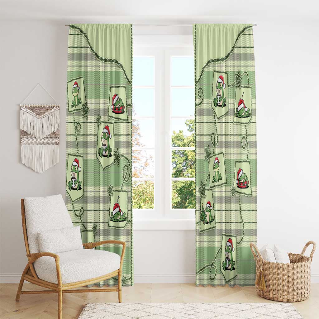 Western Yoke Window Curtain Frog Christmas Cute Style - Wonder Print Shop