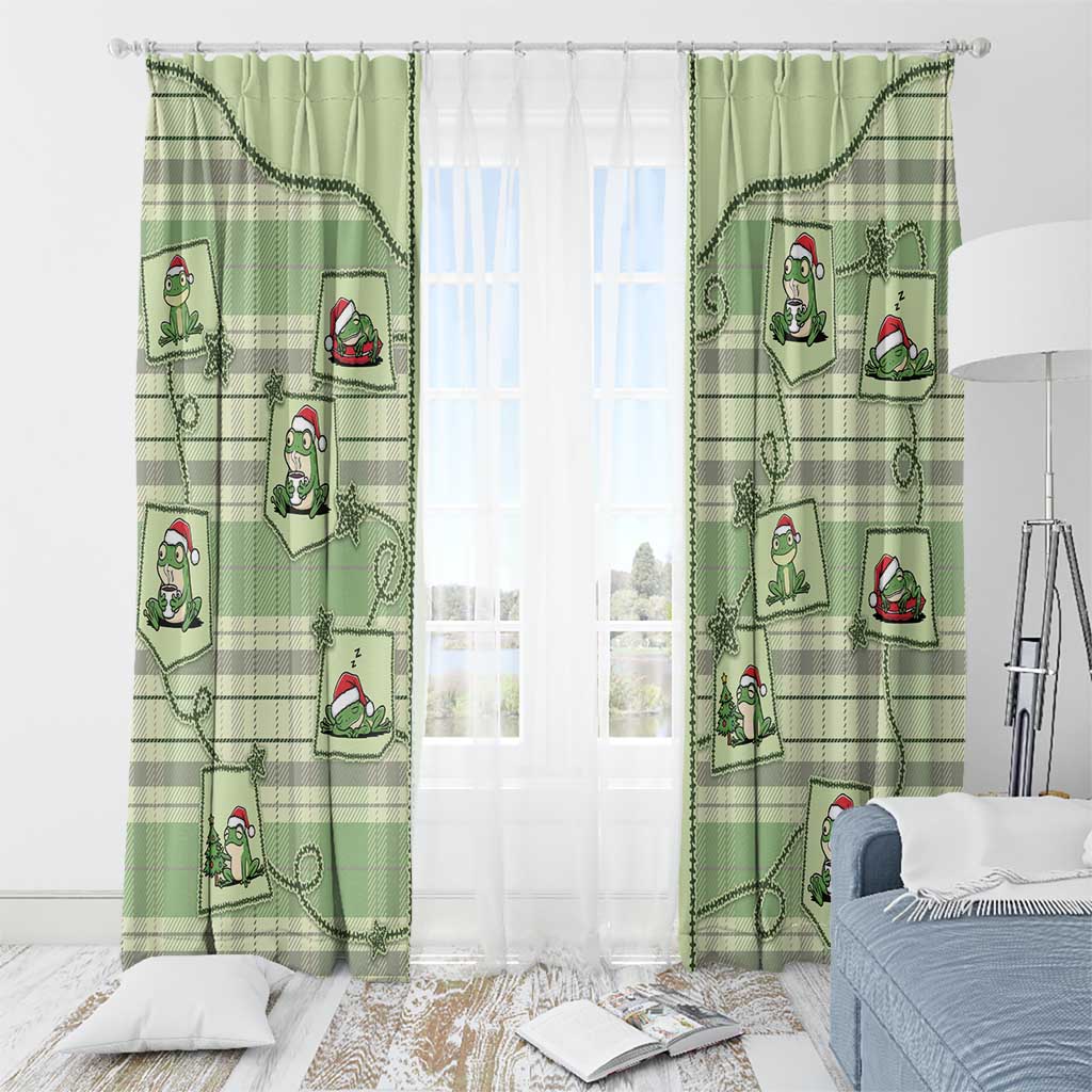 Western Yoke Window Curtain Frog Christmas Cute Style - Wonder Print Shop