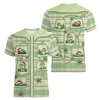 Western Yoke Women V-Neck T-Shirt Frog Christmas Cute Style - Wonder Print Shop