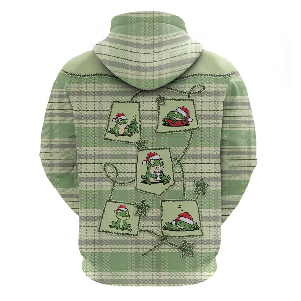 Western Yoke Zip Hoodie Frog Christmas Cute Style - Wonder Print Shop