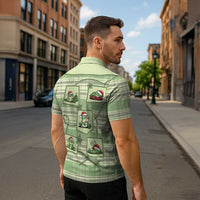 Western Yoke Zipper Polo Shirt Frog Christmas Cute Style - Wonder Print Shop
