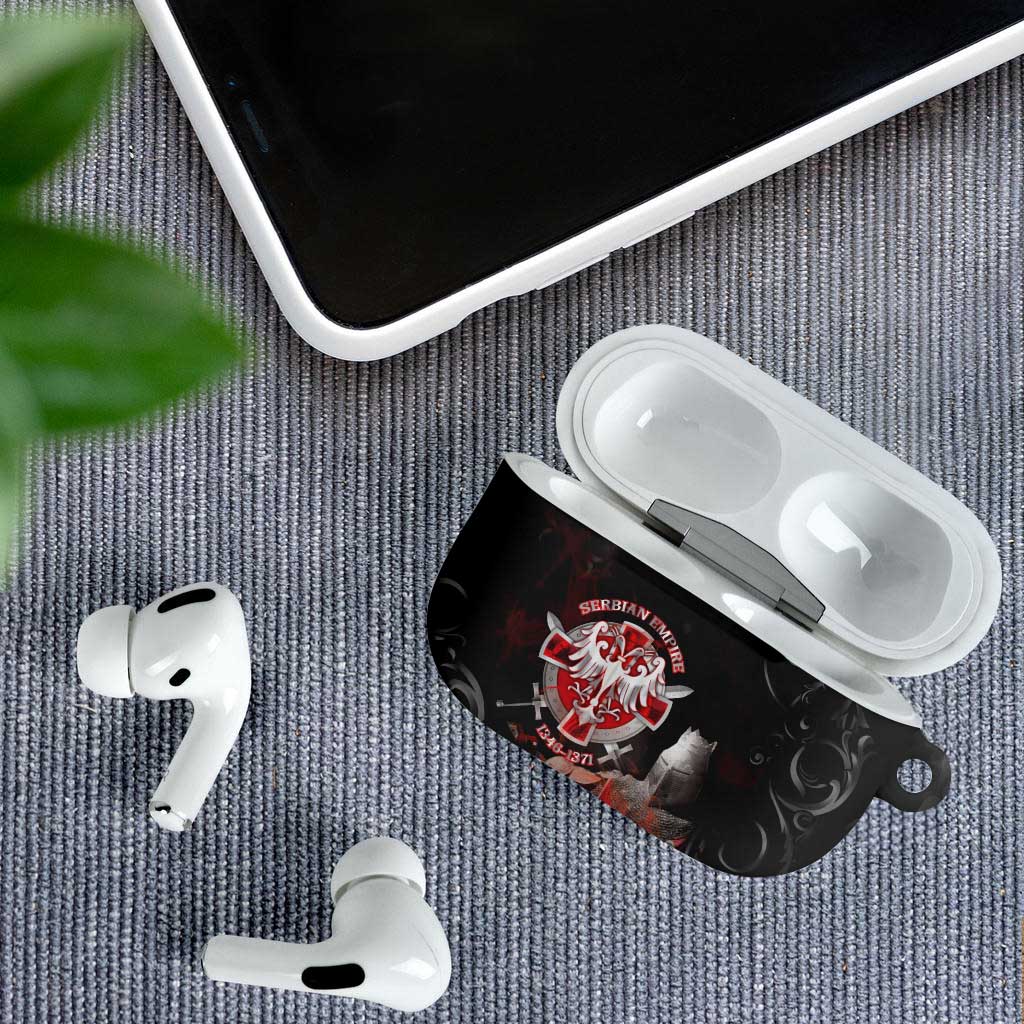 Serbian Empire AirPods Case Knight With Emblem Double Eagle - Wonder Print Shop