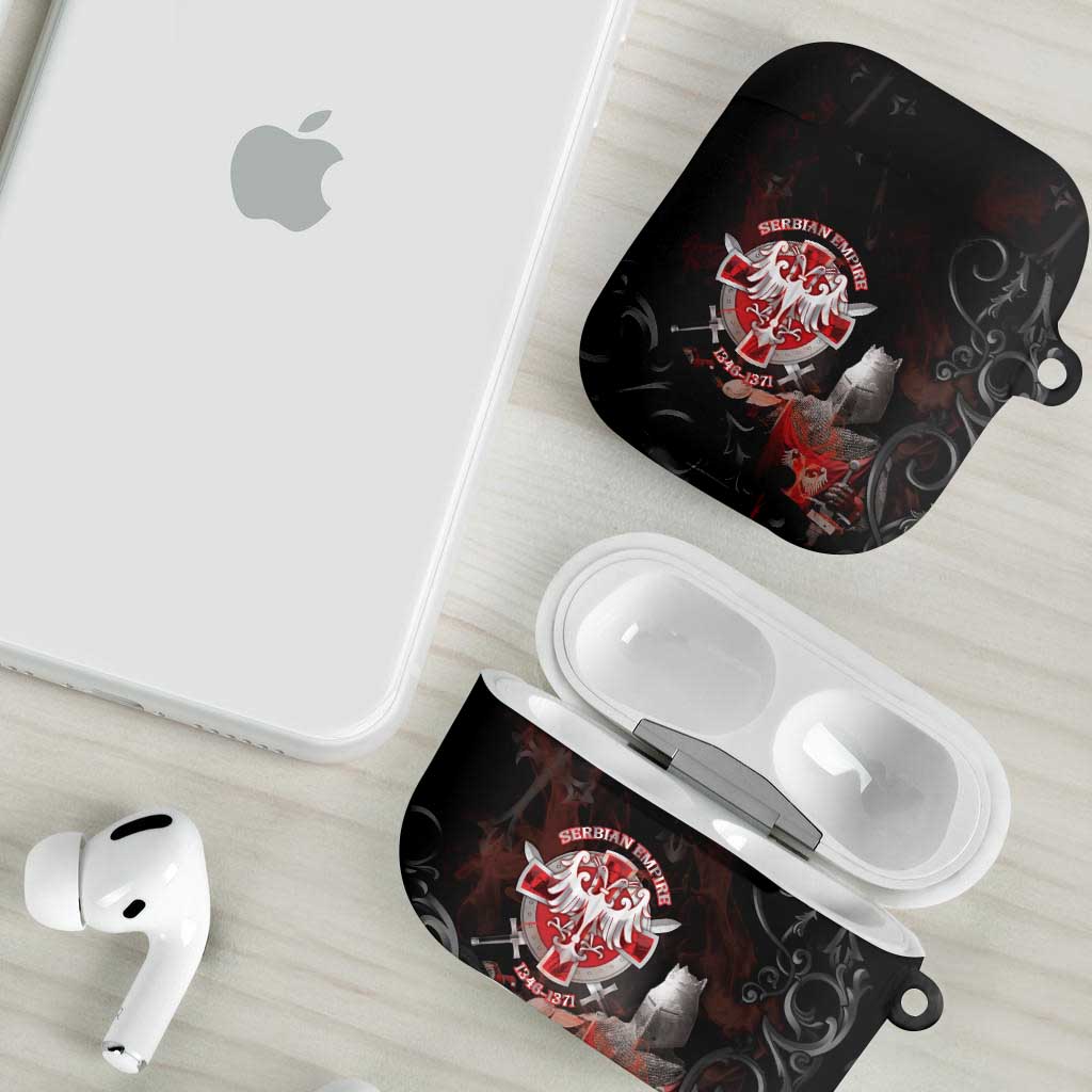 Serbian Empire AirPods Case Knight With Emblem Double Eagle - Wonder Print Shop