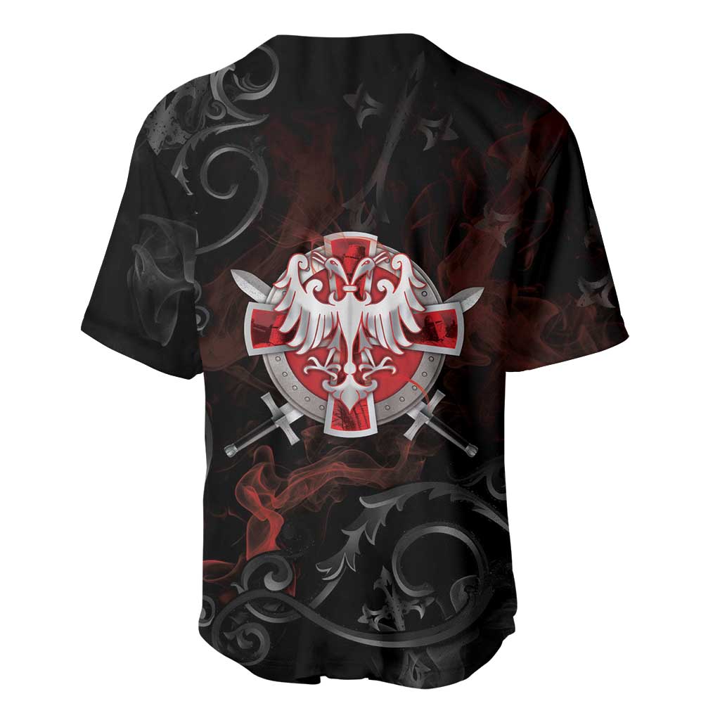 Serbian Empire Baseball Jersey Knight With Emblem Double Eagle - Wonder Print Shop