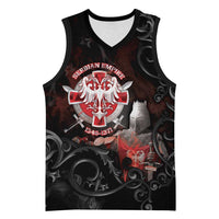 Serbian Empire Basketball Jersey Knight With Emblem Double Eagle - Wonder Print Shop