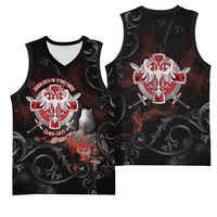 Serbian Empire Basketball Jersey Knight With Emblem Double Eagle - Wonder Print Shop