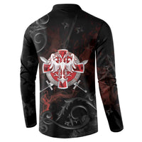 Serbian Empire Button Sweatshirt Knight With Emblem Double Eagle - Wonder Print Shop
