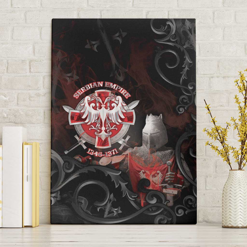 Serbian Empire Canvas Wall Art Knight With Emblem Double Eagle - Wonder Print Shop