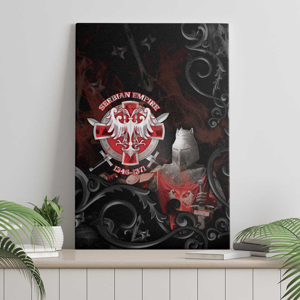 Serbian Empire Canvas Wall Art Knight With Emblem Double Eagle - Wonder Print Shop