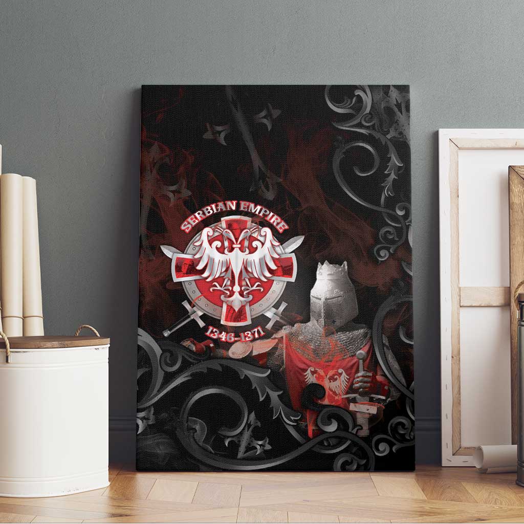Serbian Empire Canvas Wall Art Knight With Emblem Double Eagle - Wonder Print Shop