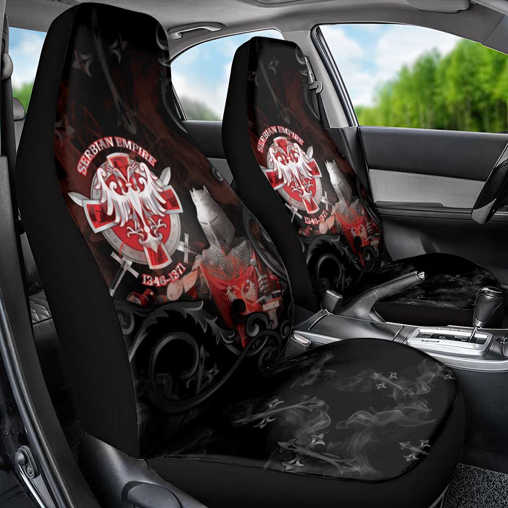 Serbian Empire Car Seat Cover Knight With Emblem Double Eagle - Wonder Print Shop