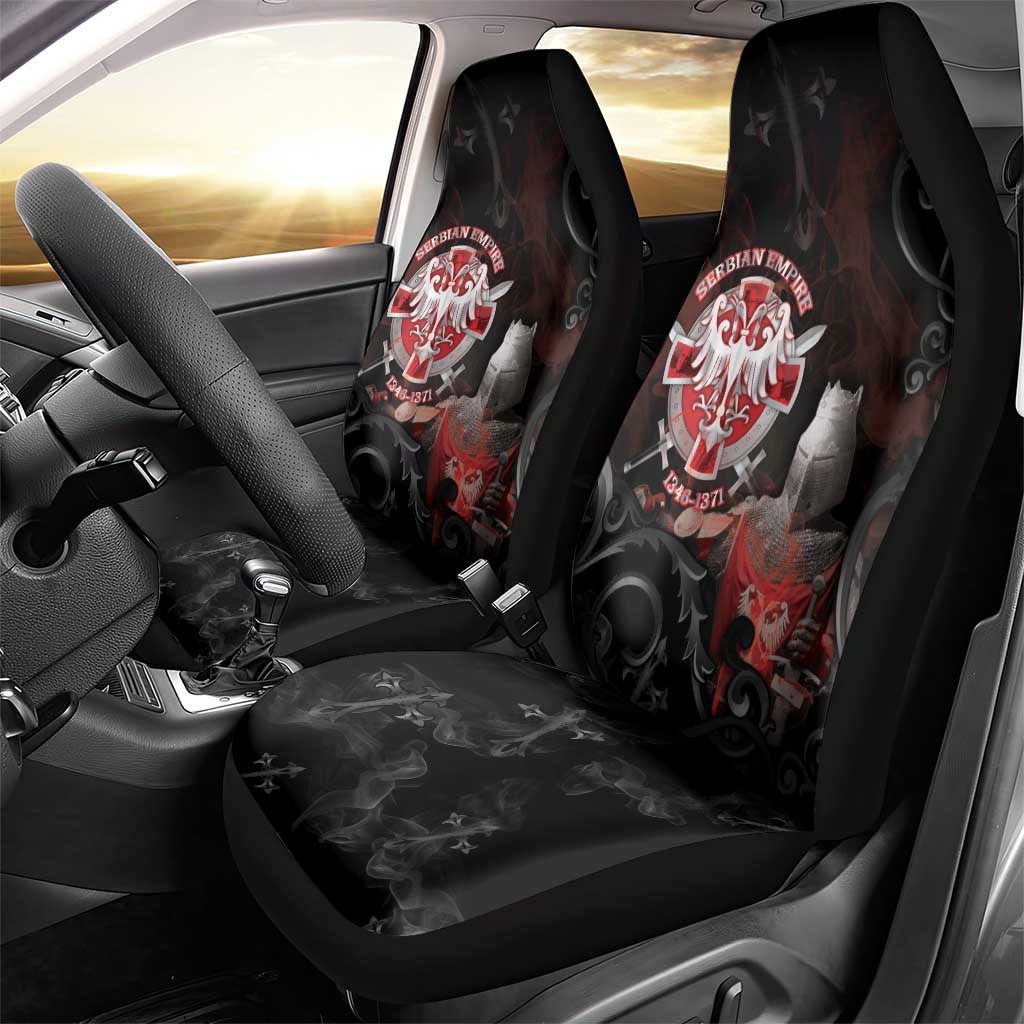 Serbian Empire Car Seat Cover Knight With Emblem Double Eagle - Wonder Print Shop