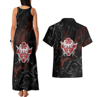 Serbian Empire Couples Matching Tank Maxi Dress and Hawaiian Shirt Knight With Emblem Double Eagle - Wonder Print Shop